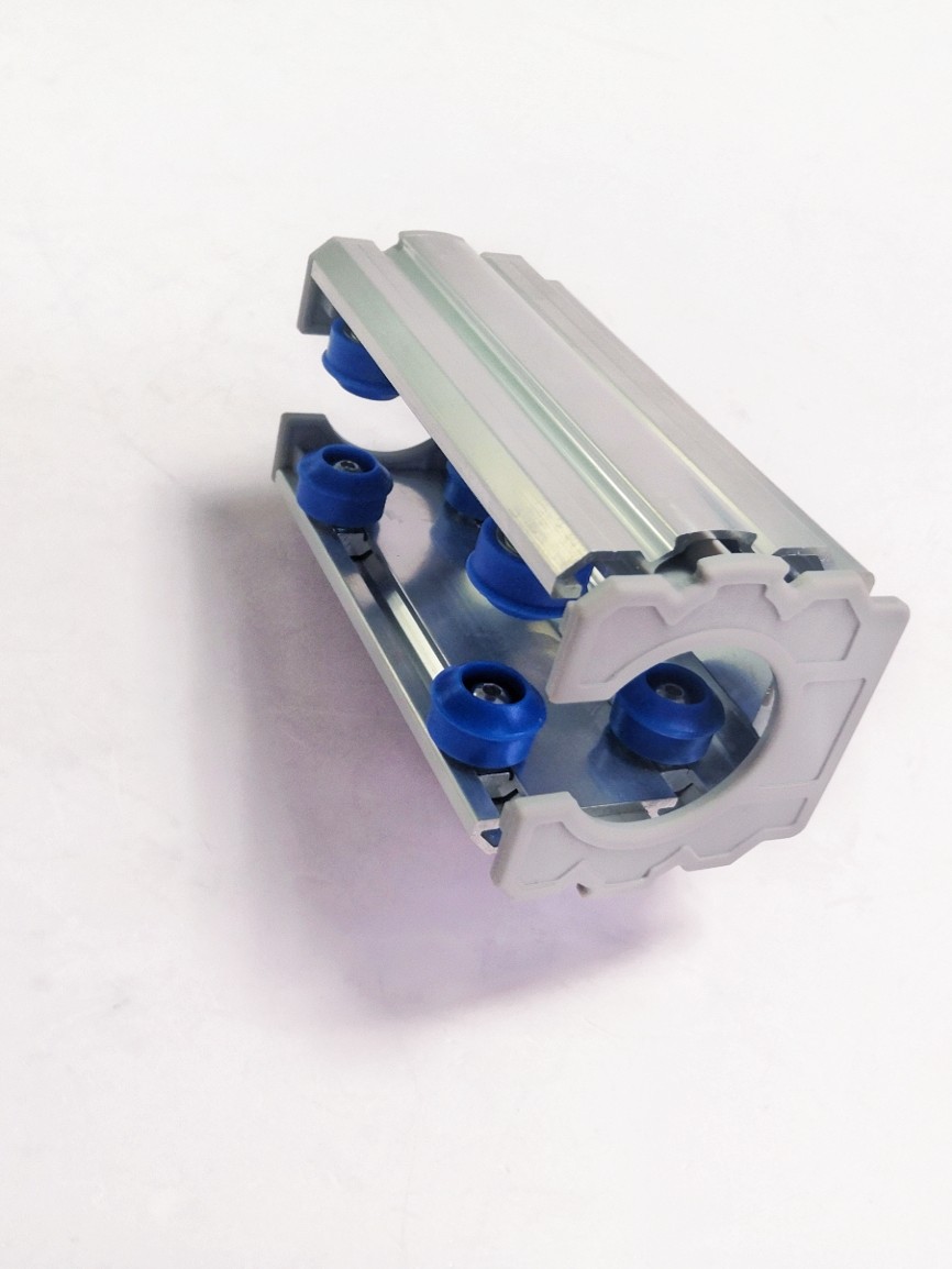 28mm Diameter Aluminium Tube PE Wheel Aluminium Roller Track Parallel Connection AL-44