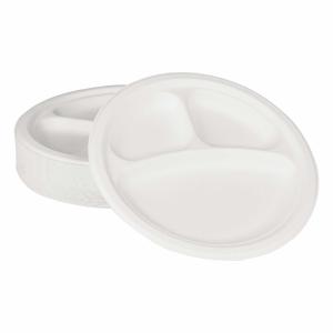 Wholesale Microwavable 9 Inch White Paper Plates , Eco Friendly Sugarcane Paper Plates from china suppliers