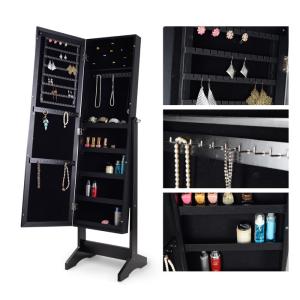 Wholesale Black 146cm Free Standing MDF Full Length Mirror Jewelry Armoire from china suppliers