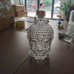 Hot Stamping Surface Handling Glass Skull Bottle with Stopper 700ml 750ml