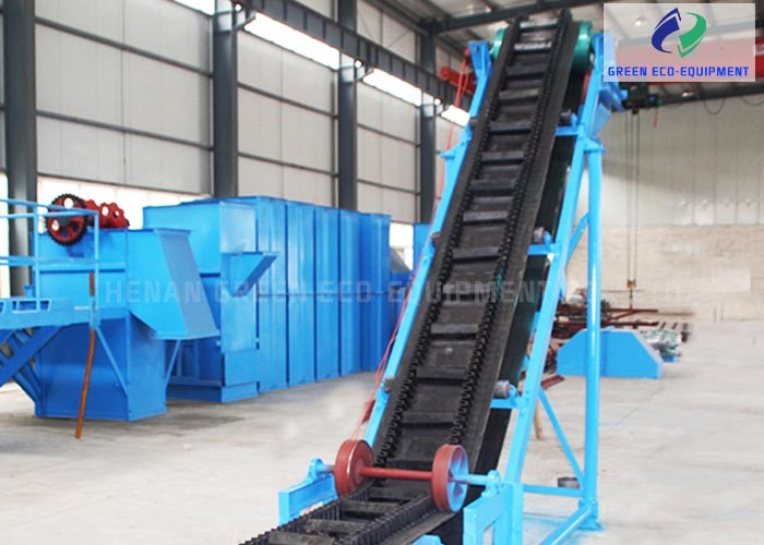 Large Industrial Material Loading Unloading Inclined Belt Conveyor With Baffle
