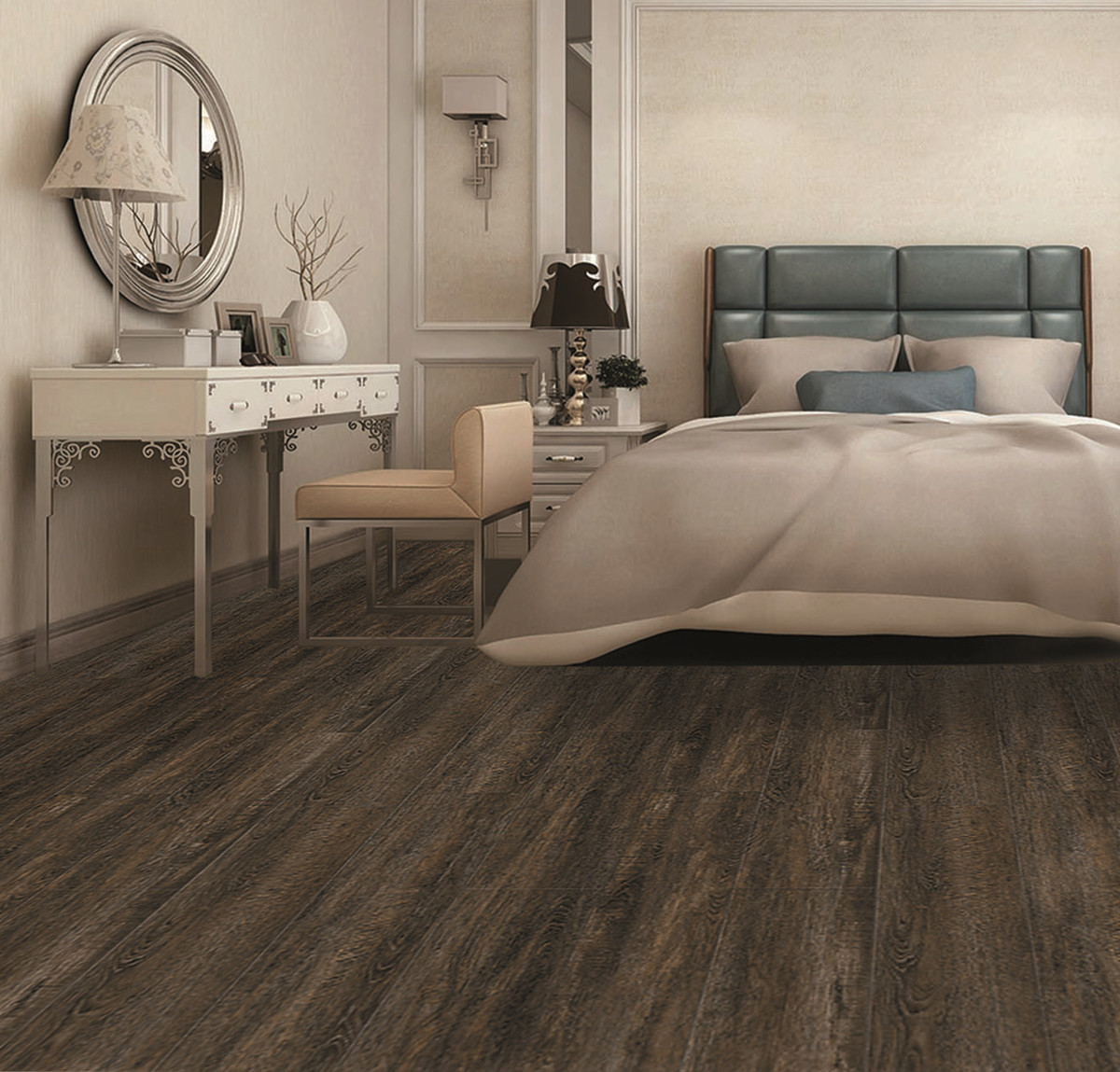 6mm 8mm Composite Click Vinyl SPC Flooring Oak Grain Stone Polymer Flooring GL-W7213-2