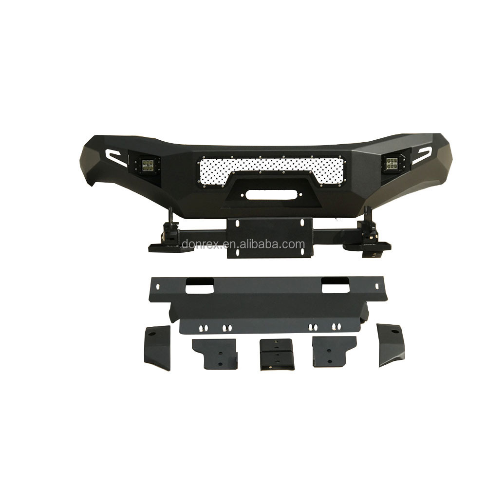 Powder Coated Front Bumper for Toyota Hilux Steel Body Kit Bull Bar for 4x4 Off Road