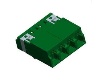 Wholesale Low Loss ABS Shutter PEI/PC LC Quad Fiber Optic Adapter from china suppliers