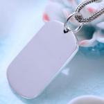 Sterling Silver Dog Tag Necklace Wheat Chain for Women and Men (N052777)