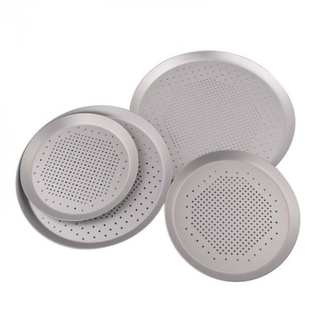 Perforated Aluminium Baking Tray Round Hard Anodised 16 Inch Perforated Pizza Tray