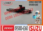 Plastic Good Common Rail Fuel Injector 095000-6360 SX001-08606 8-97609788-0 for