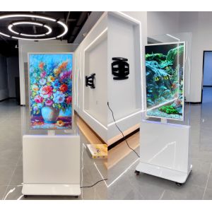 Tempered Glass Floor Stand 32 43 50 55 65 Inch Digital Signage And Displays