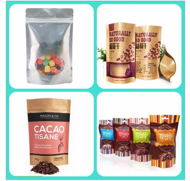 colorful printing Stand up Doypack Aluminum Foil Zipper/ k Plastic Food Packaging Bag
