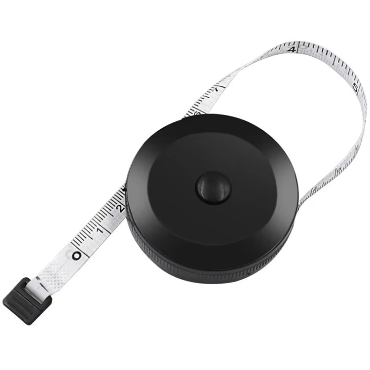 Wintape 1.5m Black Soft Measuring Tape Body Tailor Tape Ruler Measure Fabric Double Scale Mini Sewing Retractable Tool