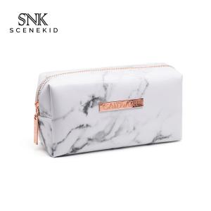 Wholesale Luxury Travel White Marble Waterproof PU Wash Makeup Toiletry Bag from china suppliers