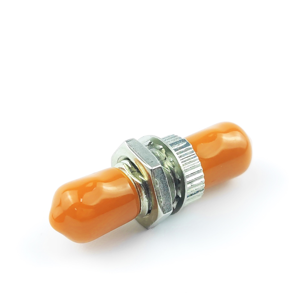 Optical Fiber Active Connection Red 2-Port Rectangular Duplex ST UPC Coupler for FTTH