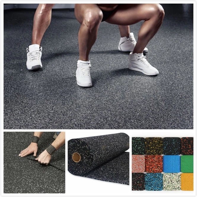 Gym Interlocking Rubber Tiles Green Gym Rubber Sports Rubber Mat