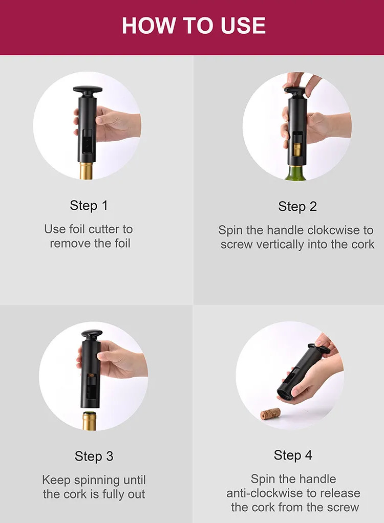 Food Grade Plastic Foil Cutter Wine Opener Manual Style Wine Promotional Gift