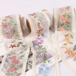 Embroidery Wired Organza Ribbon 85mm Single Face Printed Organza Ribbon