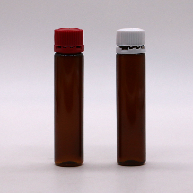20ML/20CC Slim Smooth Amber Plastic Oral Liquid Bottle with Tamper Proof Cap For in Liquid Medicine