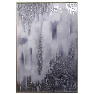 Wholesale Customized Size Accepted Handpainted Abstract Silver Foil Art Oil Painting Wall Art Decorative Painting from china suppliers