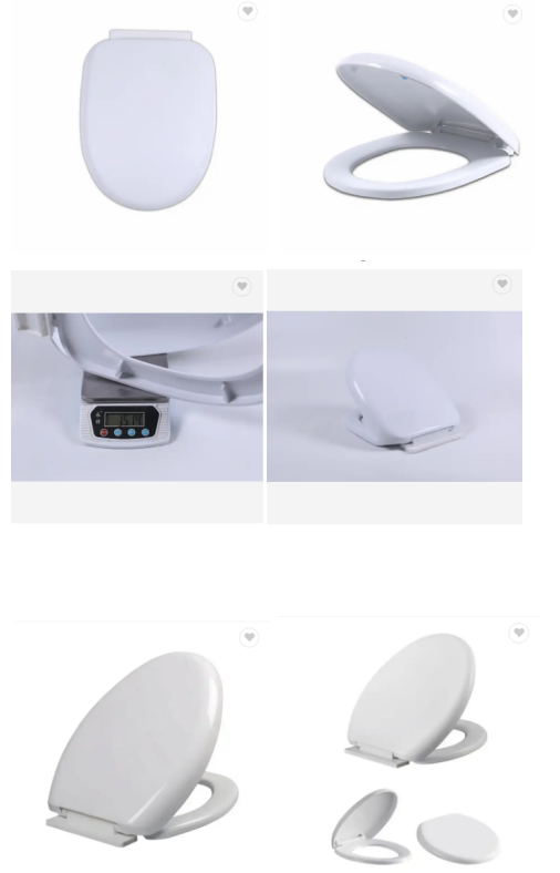 White Plastic Soft Close D Shape Toilet Seat Sustainable And Comfortable For Bathroom