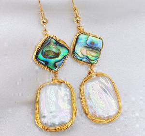 Wholesale Natural Baroque Pearl Earring Fashion Korean Oversized White Pearl Drop Earrings for Women Fashion Earring Jeweryl from china suppliers
