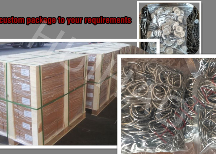 Steel Welded Type 25x30mm Stainless D Ring For Reusable Insulation Blanket