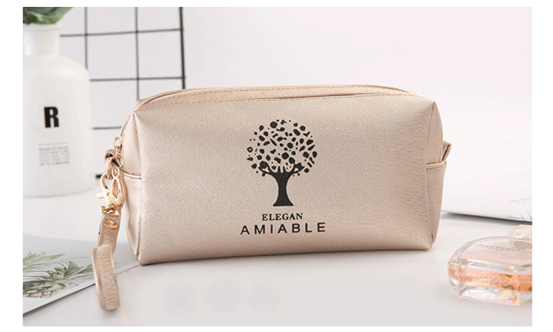 Roomy Women'S Digital Printing PU Cosmetic Bag