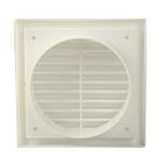Mechanical Life 3 Years White Bathroom Fixed Louvre Grille in 100mm 125mm 150mm