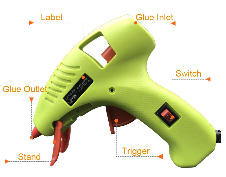 Electric Anti-drip Hot Melt Glue Gun Mini 7mm 11mm wtih Stands for kids Children hobbies DIY material tools UL ROHS PSE