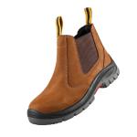 PU Leather / Rubber Outsole Shoes No Lace Waterproof Chelsea Work Boots