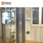 Heat Insulation Aluminium Glass Folding Doors Double Glazed Folding Doors room