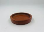 Brown OAK Bathroom Countertop Accessories Set Round Shape Black Pump Soap