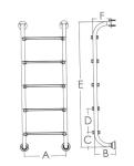 4 Steps 1.0mm Stainless Steel Swimming Pool Ladder