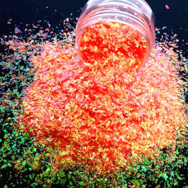 Excellent Nail Art Effect Glitter Flakes Orange Glitter Adds Shine to Your