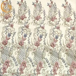 Wholesale Fashionable Applique Lace Fabric Mesh Embroidery By The Yard from china suppliers
