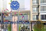 city street clocks with movement motor mechanism double faces 3 feet 4feet 5