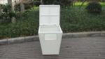 All Weather White PE Rattan Storage Box White Aluminum Frame