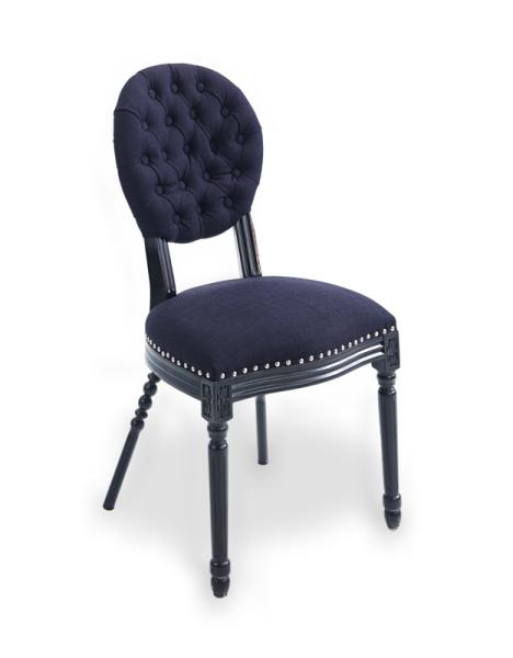 Hot sell oak wood black linen fabric chair for wedding party and rent dining