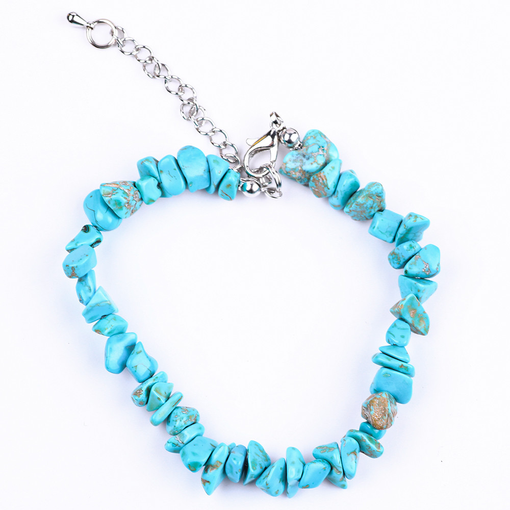 Adjustable Natural Gemstone Irregular Chips Gravel Stone Bracelet Healing Energy Jewelry