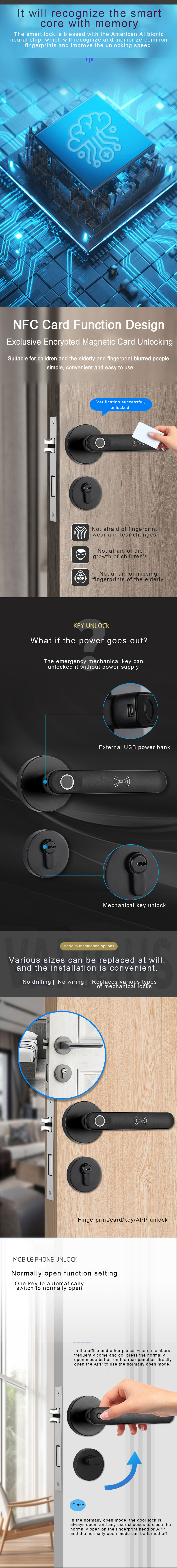 Home App Controlled Door Locks ROHS Electronic Keyless Entry Door Locks