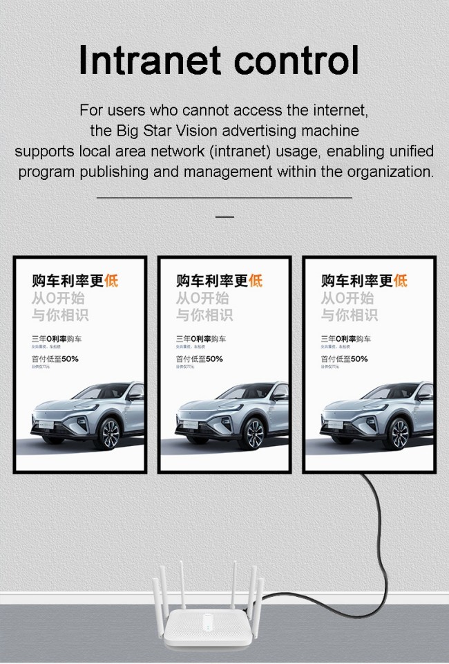 Full HD Advertising Screen with 4K Ultra HD Resolution Vertical LCD Panel Stand and 8 Array Mic