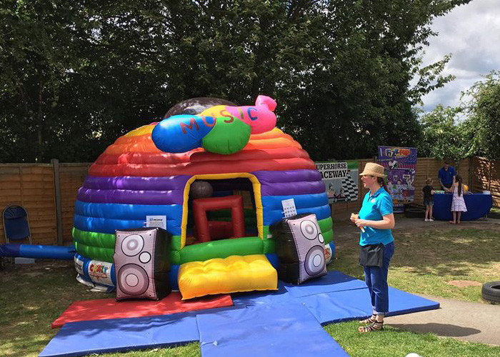 Playground Inflatable Bouncer For Kids , Colorful Adult Baby Bouncer With Logo Printing