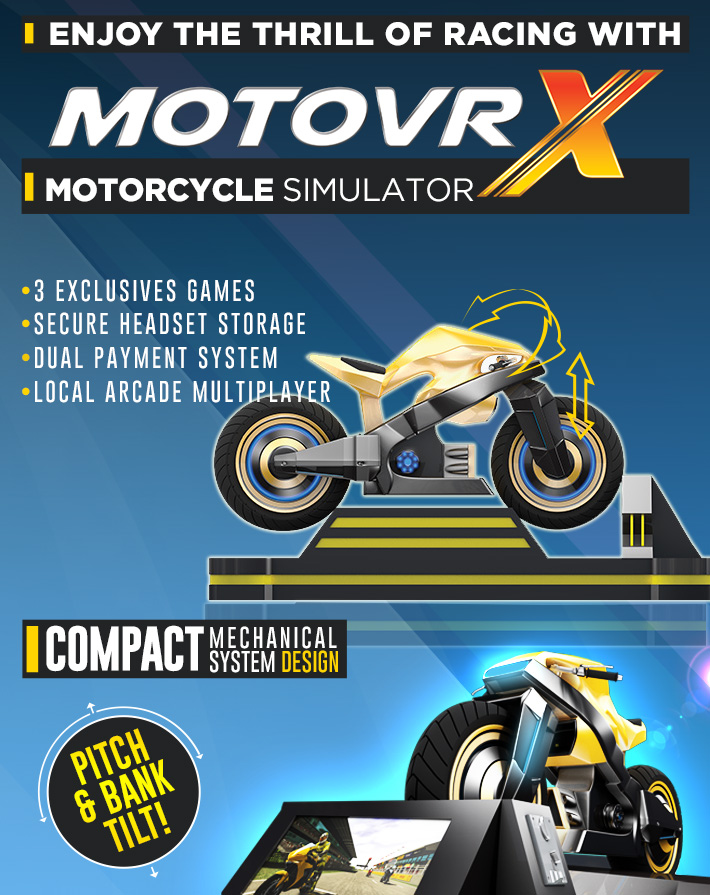 Black 1 Player VR Motorcycle Simulator Indoor Game For Virtual Reality Centre