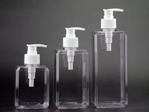Wholesale Transparent Square Plastic Shampoo Bottles For Body Lotion 250Ml 300Ml 650Ml from china suppliers
