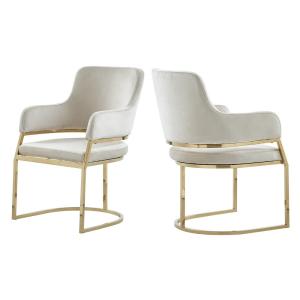 Wholesale Metal Frame 54x58x84cm European Style Dining Chair 10kg with flannel seat cushion from china suppliers