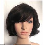 Elegant 25 Inch / 26 Inch Curly Human Hair Wigs / brazilian curly hair