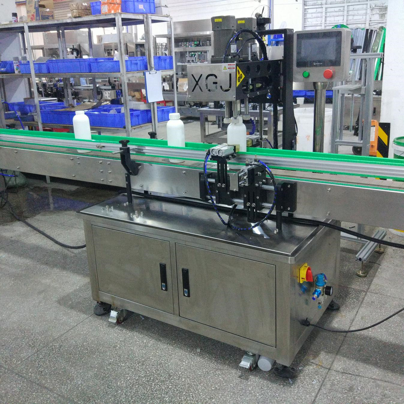 Cosmetic Factory Automatic Twist off Cap Screwing Machine Manufacturing Plant Shampoo Bottle Lid Capping Machine