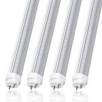 60W 8ft T8 V Shape Integrated LED Tube Light 80>CRI Indoor Parking 6500K