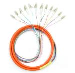 Ribbon Fan Out Type Fiber Optic Pigtail G655 12 Core 1260-1650nm Wavelength