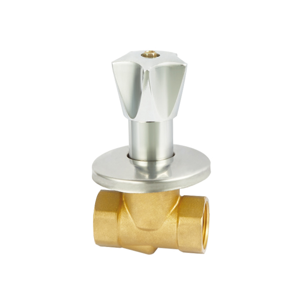 Zinc Alloy Handle Brass Stop Valve Chrome Concealed Stop Valve anti leakage