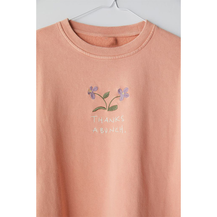 Custom Plain Pullover Cotton Women Crew Neck Shirt Casual Sweatshirt