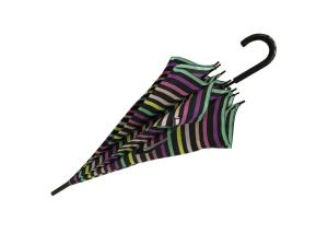 Wholesale Colorful Striped Auto Open Stick Umbrella Rain Proof Firm Grip For Female from china suppliers